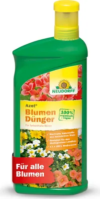 Produktbild von Neudorff  - Azet BlumenDünger 1L für 200L Gießwasser 100% organisch und vegan