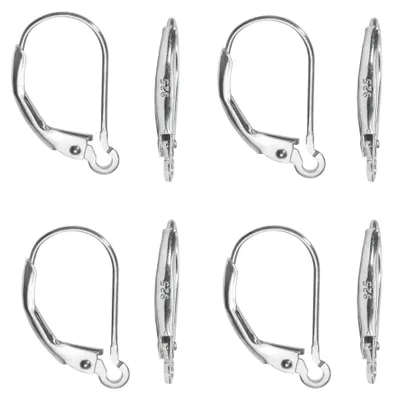 16x 925 Silber Ohrhaken, 10x15,5 mm, hypoallergen