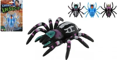 Image de Araignée grimpante en verre plastique 8cm - mélange de couleurs