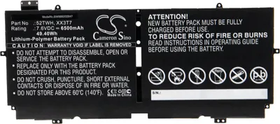 Produktbild von vhbw Akku Ersatz für Dell XX3T7, 52TWH für Notebook (6500 mAh, 7,6 V, Li-Polymer)
