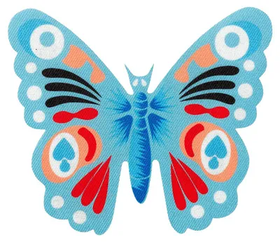 Produktbild von Schmetterling - Aufnäher, Bügelbild, Aufbügler, Applikationen, Patches, Flicken, Zum Aufbügeln, Größe: 10,5 x 9 cm