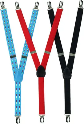 Produktbild von SILUK SET 3 x KINDERHOSENTRÄGER Stretch Kinder Hosenträger für Hosen Kinder 2-6 Jahre EU