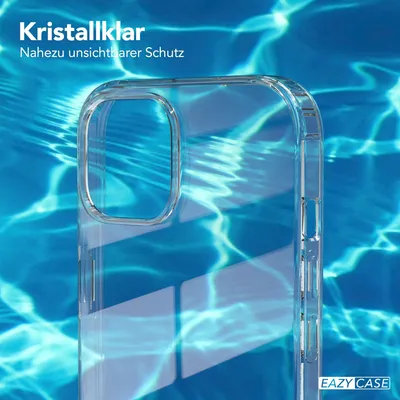 Produktbild von EAZY CASE Silikonhülle Clear kompatibel mit Apple iPhone 15, Schutzhülle Silikon, dünnes Cover, Slimcover Handyhülle, Backcover Transparent