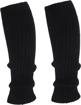 Imagen del producto de Medias largas de punto negras, talla única, para baile y deporte