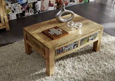 Produktbild von MASSIVMOEBEL24 Couchtisch Mango 90x60x40 mehrfarbig lackiert LOUNGE COLLECTION #11