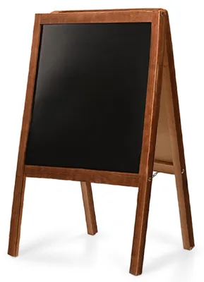 Produktbild von MG Design Kreidetafel-Aufsteller Holz 60x100 cm - beidseitig beschreibbar, klappbar, abwischbar, Kundenstopper für Gastro & Events