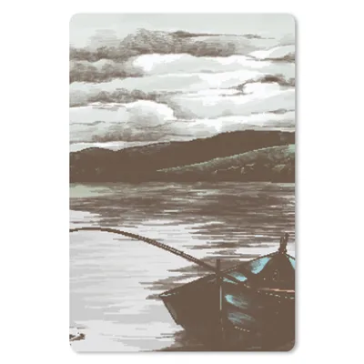 Produktbild von MuchoWow® Mauspad Mousepad Boot - Angelrute - Meer 40x60 cm - Mousepads - Maus Mat - Pad - Mausunterlage - Schreibtisch Accesoire