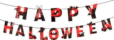 Obrázok produktu pre 10-stopový, farebný banner "Veselé Halloween", strašidelný banner na zavesenie, Halloween, krvavé girlandy, banner na dekorácie na Halloween, doplnky na párty s motívom zombíkov