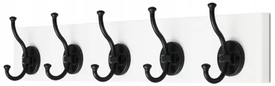 Produktbild von FURNITECO Klassische Wandgarderobe mit 5 Haken im Retro-Stil