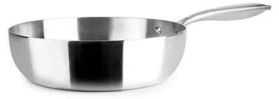 Edelstahl-Pfanne 28 cm, dreilagig, induktionsgeeignet, ohne PFAS