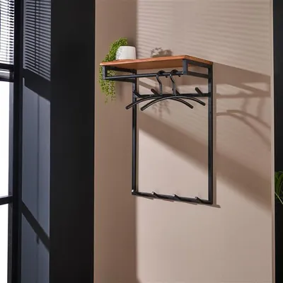 Produktbild von Hoyz - Garderobenständer Custom - 2x4 Haken - Akazie natur