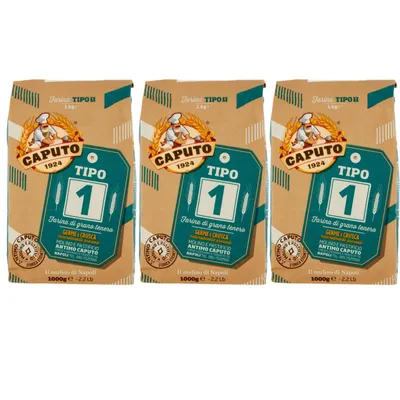 Produktbild von Pizzamehl Farina Tipo 1, 1 kg – Caputo – 3er-Pack