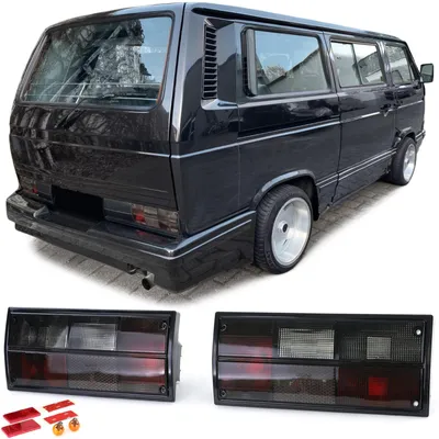 Zdjęcie produktu dla Reflektory tylne lewe/prawe, czarne, do samochodu VW T3 Bus, furgon, dostawczak, lata produkcji 1979-1992