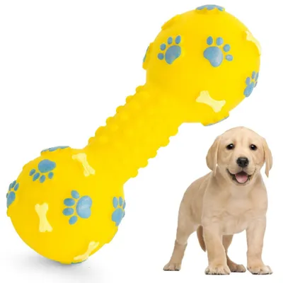 Produktbild von PARENCE – Hundespielzeug mit Geräusch – Beiß- und Drückspielzeug – Gummihantelfo