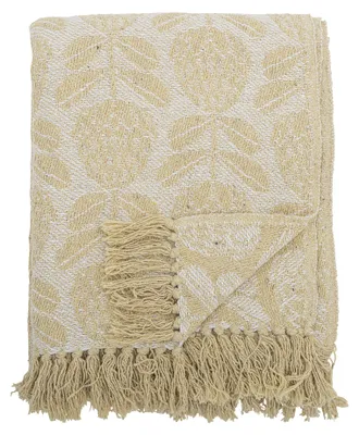 Imagen del producto de BLOOMINGVILLE | Cubrecama Pratello, color amarillo, mezcla de fibras | 160 cm de largo x 130 cm de ancho | 82066562