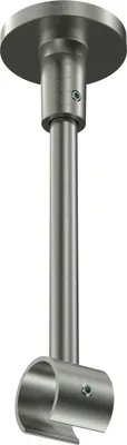 Produktbild von Interdeco Deckenträger mit Abstand 13 cm / Deckenhalterung für Gardinenstangen 20 mm Ø, 1-läufig Edelstahl-Optik, Typ Sonette