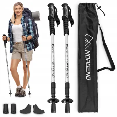 Produktbild von Leichte Trekkingstöcke Nordic Walking Verstellbar Anti-Shock Mit Hülle