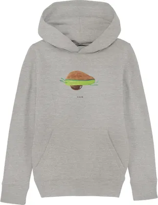 Produktbild von Mr. & Mrs. Panda Kinderpullover Avocado Yoga 9-11 Jahre (134/146) - Heather Grey - Geschenk, Pulli, Kapuzenpulli, Pullover, Unsportlich, Kinderbekleidung, Bauch, Hoodie