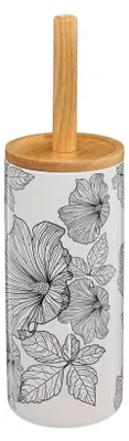 Produktbild von 5five - wc-bürste "blackflora" schwarz und weiß