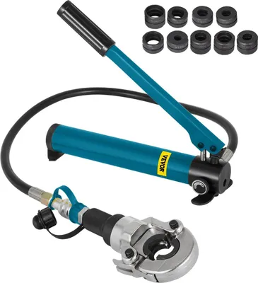 Produktbild von 6T Hydraulische Crimpzange V12-28 mm TH16-32 mm Presszange, V-förmige/TH-förmige Rohrcrimpzange, Backen 360° Kopf Handpresszange PE-X Crimpzange für Verbundrohre PEX PE-X PB Rohr