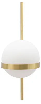 Produktbild von Mauro Ferretti Wandleuchte „Glamy“ mit rundem Schirm, E14, 15 x 20 x 40 cm, Weißgold