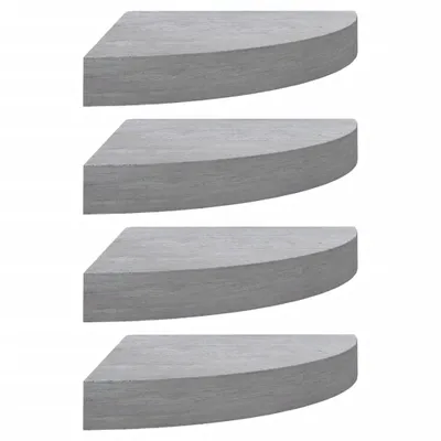 Zdjęcie produktu dla Narożne Półki Ścienne, 4 Szt., Szarość Betonu, 25X25X3,8 Cm Mdf Lumarko!