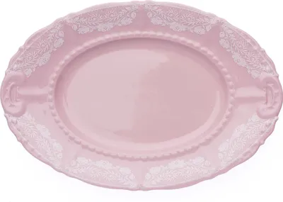 Image de Bol ovale, 32 cm, porcelaine rose, Sonata, dentelle blanche, Leander
