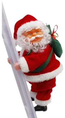 Obrázek produktu pro Elektrický Santa Claus na žebříku, vánoční dekorace, 70 cm
