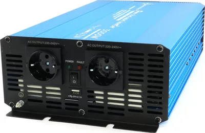 Produktbild von Spannungswandler 12V 230V Blau Reiner Sinus Wechselrichter : 3000 W