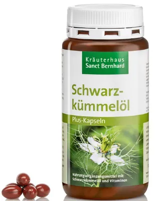 Produktbild von Sanct Bernhard Schwarzkümmelöl-Plus-Kapseln - 180 Kapseln