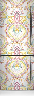 Produktbild von Aufkleber Kühlschrankmagnete Dekoration Kühlschrankfolie 60x180 cm - Indisches Muster