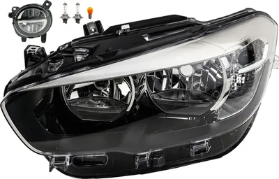 Productafbeelding van Koplampen geschikt voor BMW 1 F20 F21, type H7, L 15-17, inclusief mistlampen. + Lampen: 63117358391, 7358391, 63177315559, 7315561. Johns
