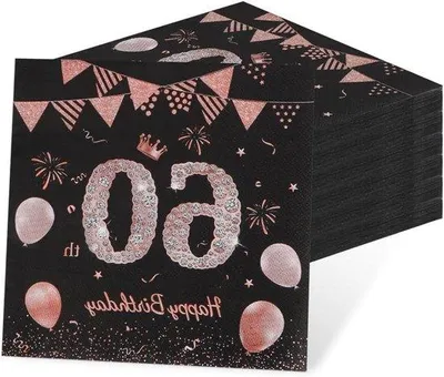 Image de Soixante nappes d'anniversaire pour femmes - Décorations d'anniversaire et de fête pour vos célébrations