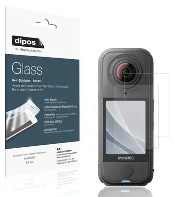 Produktbild von 2x Schutzfolie für Insta360 X4 Air matt - Anti-Shock 9H Folie dipos Glass Kunststoffglas
