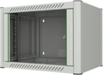 Produktbild von LOGON RWM06U45WH, Wandmontiertes Regal, 6U, Sperrschloss, Verbessertes Kabelmanagement, Weiß