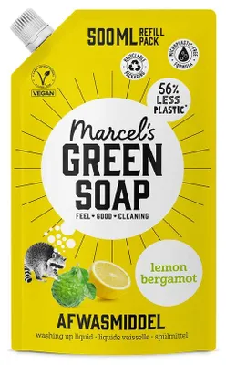 Productafbeelding van Marcel's Green Soap Afwasmiddel Navulling Citroen & Bergamot 500 ml