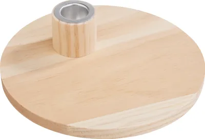 Produktbild von VBS Kerzenhalter mit Dekoplatte, Rohholz, Ø 16 cm