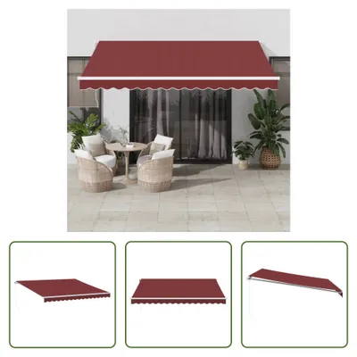 Immagine prodotto di Tenda da sole The Living Store, manuale, rosso vino, 400x350 cm