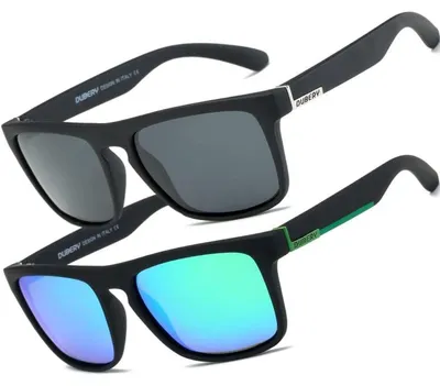 Productafbeelding van Zonnebril, gepolariseerd, voor heren en dames, UV400 bescherming, retro stijl, groen en zwart