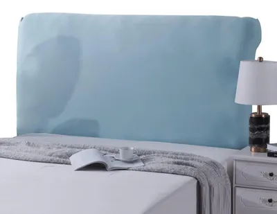 Obrázek produktu pro Potah na čelo postele, elastický, pro postel o šířce 150-170 cm, barva modrá