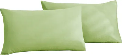 Obrázek produktu pro Povlak na polštář 48x74 sada 2, jednoduché povlaky na polštářky, velmi měkké a prodyšné, povlak na polštář - povlak na polštář - odolný a hypoalergenní (zelený)