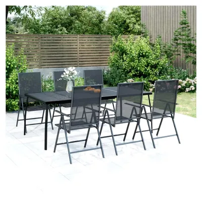 Produktbild von Gartentisch für den Außenbereich, wetterfest, anthrazit, 200x100x72 cm, Stahlgitter