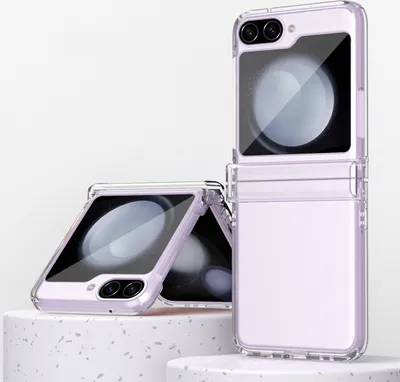 Produktbild von Handyhülle für Samsung Galaxy Z Flip 5 Scharnierschutz Matt PC Kratzfest Hülle Transparent
