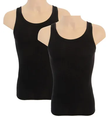 Produktbild von HERMKO 63000 2er Pack Herren Funktionsunterhemd, Tank Top (Weitere Farben), Größe:D 6 = EU L, Farbe:schwarz