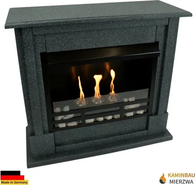 Produktbild von Gelkamin Ethanolkamin Kamin Modell Rafael Premium Royal Granit dunkel