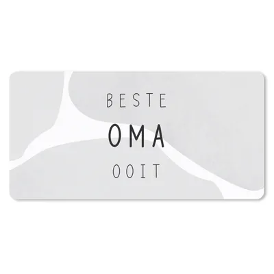 Produktbild von MuchoWow® Mauspad Mousepad Sprichwörter - Zitate Beste Oma aller Zeiten - Muttertag - Oma - Liebe Oma - schwarz-weiß 60x30 cm - Mousepads - Maus Mat - Pad - Mausunterlage - Nachhaltig