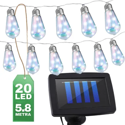 Obrázek produktu pro Solární zahrada Girland 20x LED světelný řetěz Dekorativní koule 5,8 m