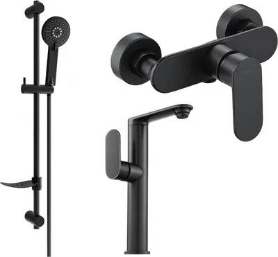 Produktbild von Mexen Milo DF40 Brausegarnitur, Schwarz - 713154DF40-70