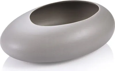 Produktbild von Ovaler niedriger Blumentopf FANCY HOME Stones, grau