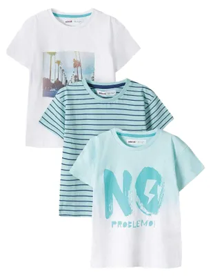 Produktbild von Minoti - T-Shirt für Jungen, kurzärmlig (3er-Pack) MN138 (86) (Grün)